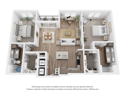B5 Floor Plan at Aurora Watson Branch, Mansfield, TX